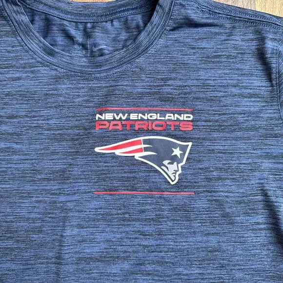 New England Patriots T-Shirt Men's Large Blue Nike On Field Long Sleeve 6196 - Picture 5 of 11